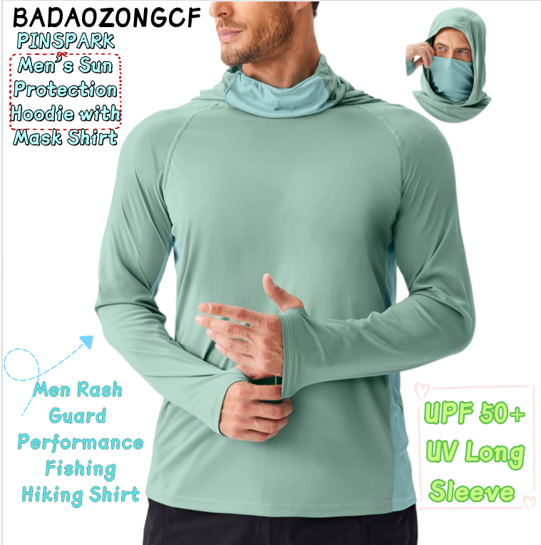 Fishing Mask Sun Protection - PINSPARK Erkek Güneş Koruyucu Kapüşonlu Üst